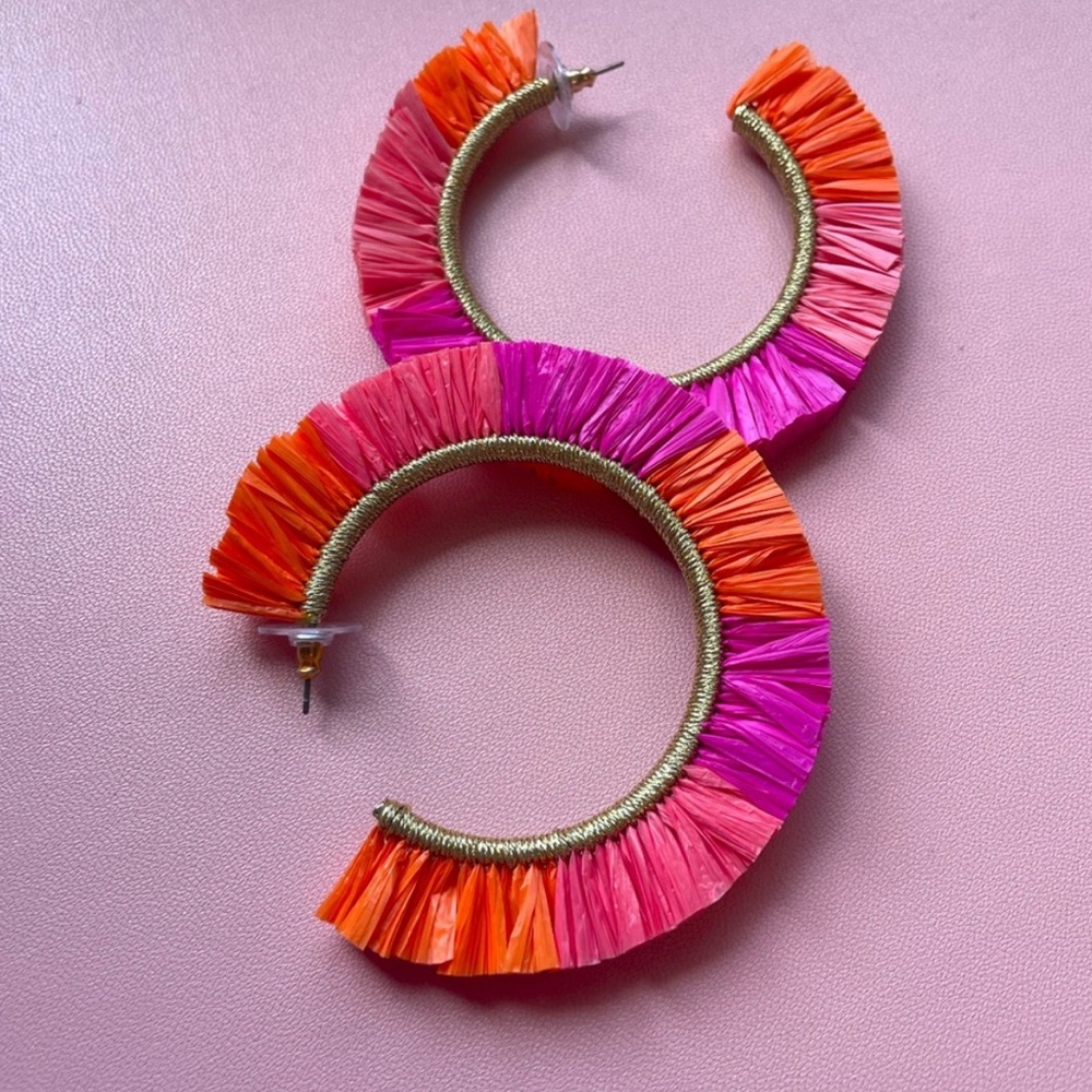 Stella & Dot Ombré Raffia Earrings